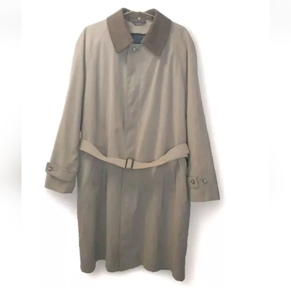 Ralph Lauren Trench Coat 44L Wool Liner Old Money English Country Khaki Green - Picture 16 of 16